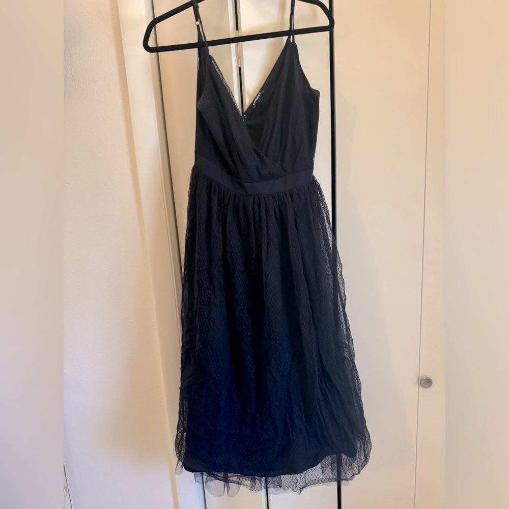 Navy blue express midi dress